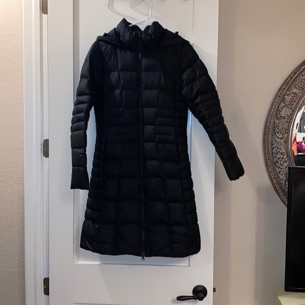 BLACK NORTH FACE PUFFER PARKA COAT